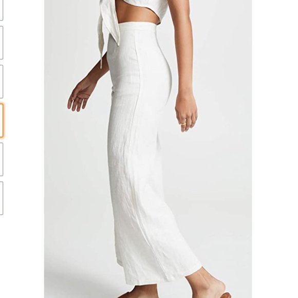 Faithfull the Brand Scelsi Linen Pants in White - Picture 4 of 9